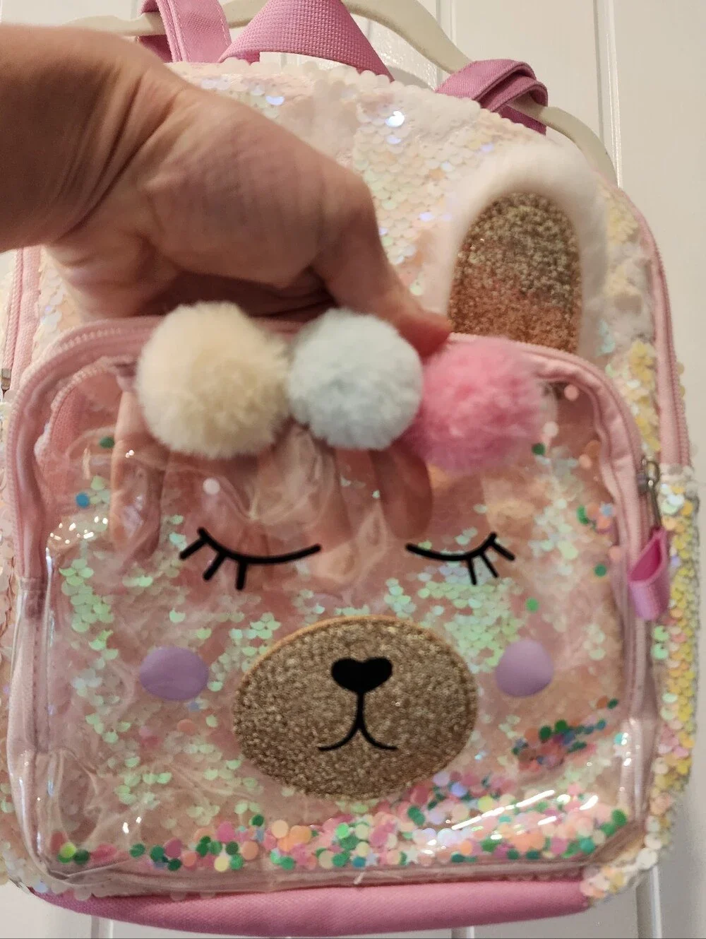 Sparkly Sequin Llama Preschool Backpack